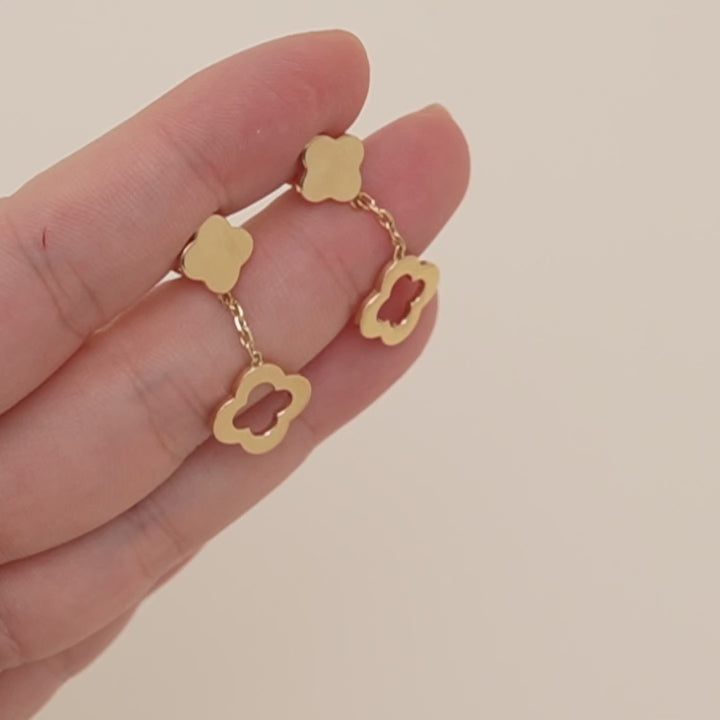 Van Cleef & Arpels Byzantine Alhambra Earrings 18K Yellow Gold