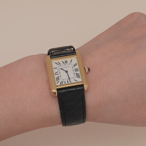 Preowned Cartier Tank Solo 18K Yellow Gold Watch W5200002