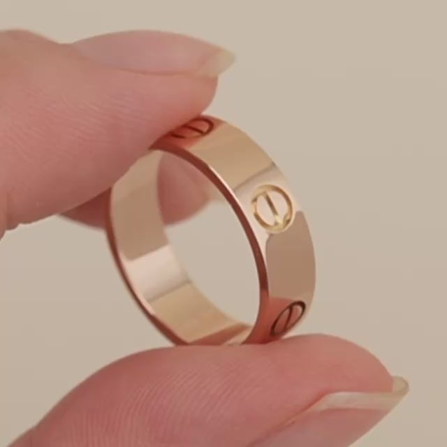 Second Hand Cartier Love 18K Yellow Gold Ring Size 56