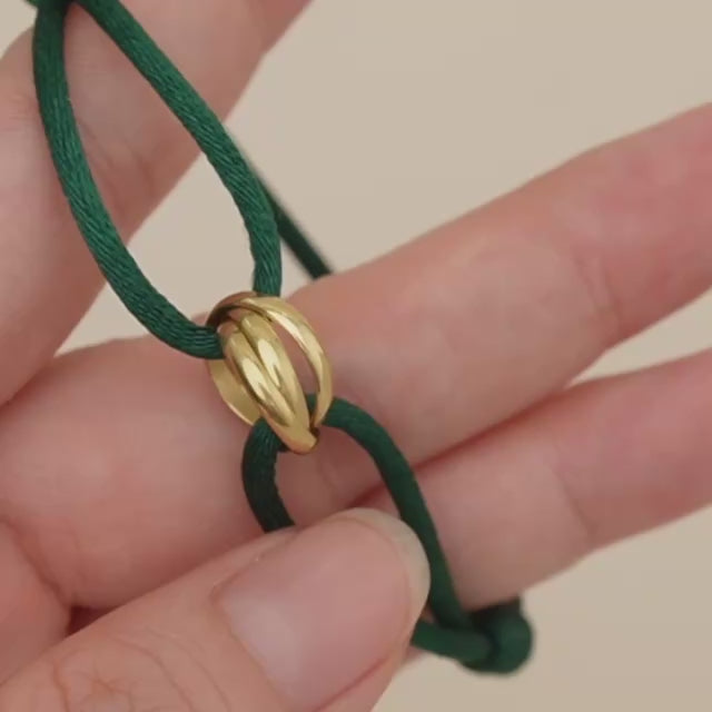 Second Hand Authentic Cartier Trinity Cord Bracelet 18K Yellow Gold