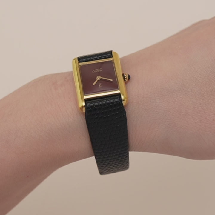 Authentic Second Hand Cartier Tank Must de Cartier Small Model Wristwatch T8200405