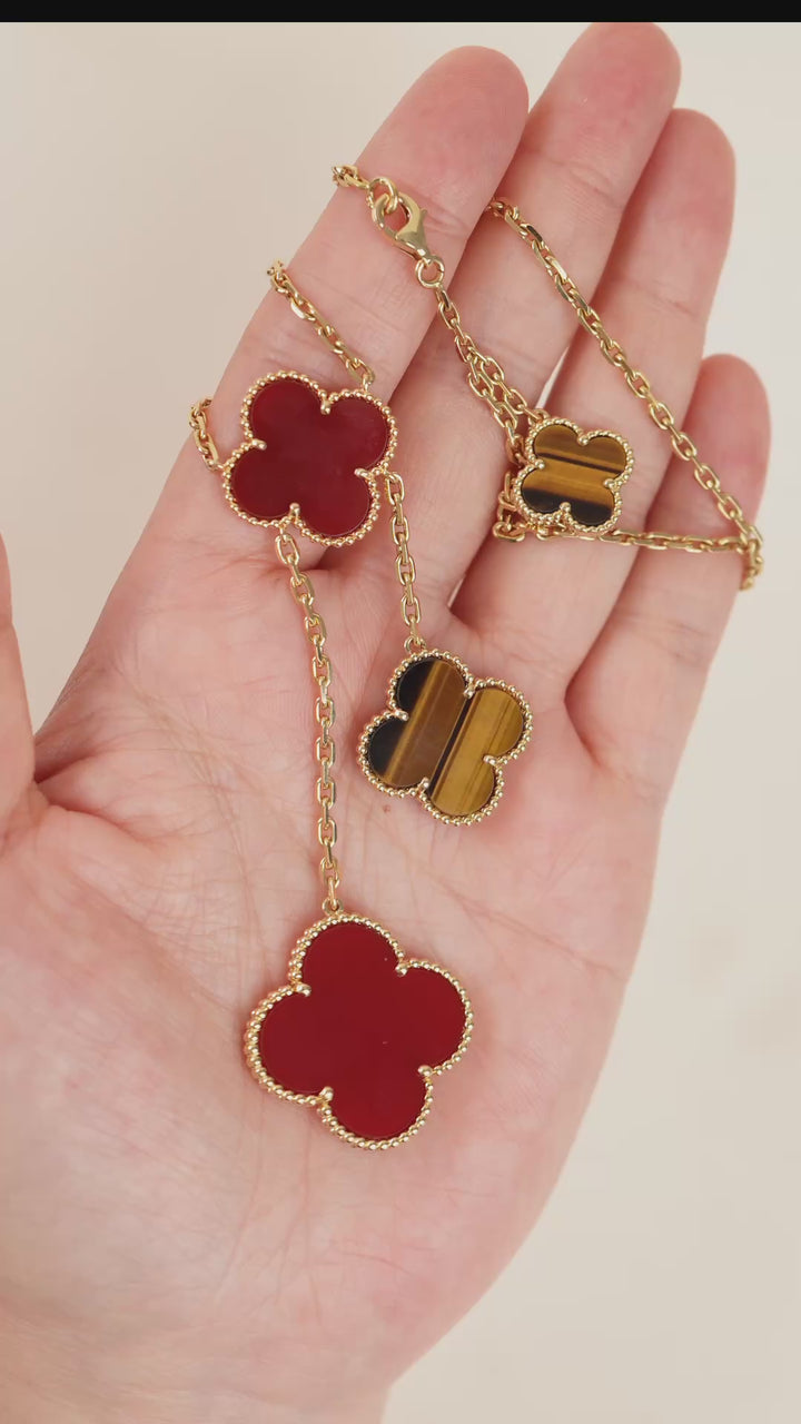 van cleef magic 6 motif necklace 