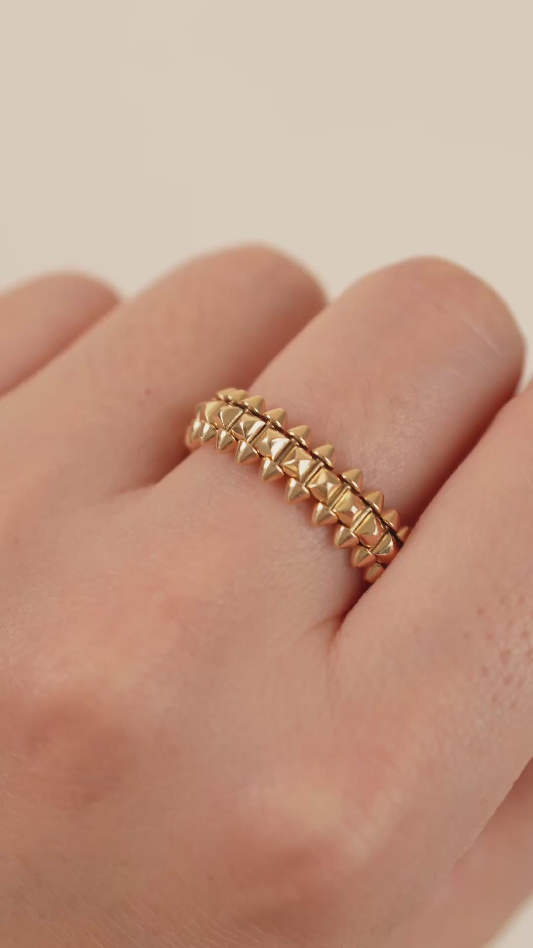 Second Hand Authentic Cartier Clash de Cartier Ring 18K Rose Gold Size 58 Small Model