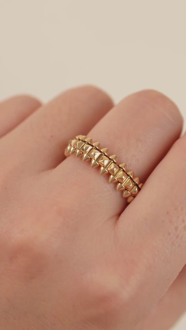 Second Hand Authentic Cartier Clash de Cartier Ring 18K Rose Gold Size 58 Small Model