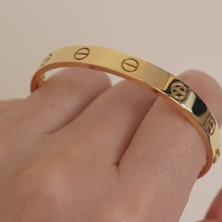 Cartier Love Bracelet 18K Yellow Gold Size 16 – Dandelion Antiques