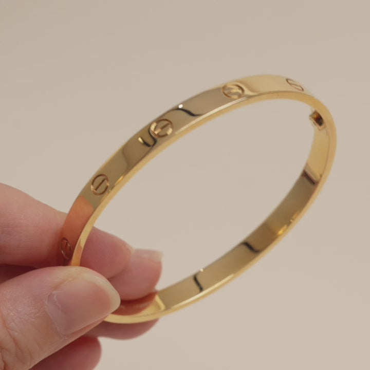 Cartier Love 18K Yellow Gold Bracelet Size 19