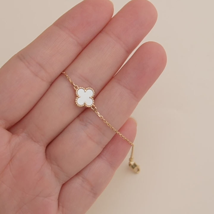 Van Cleef & Arpels Sweet Alhambra Mother of Pearl 18K Yellow Gold Bracelet