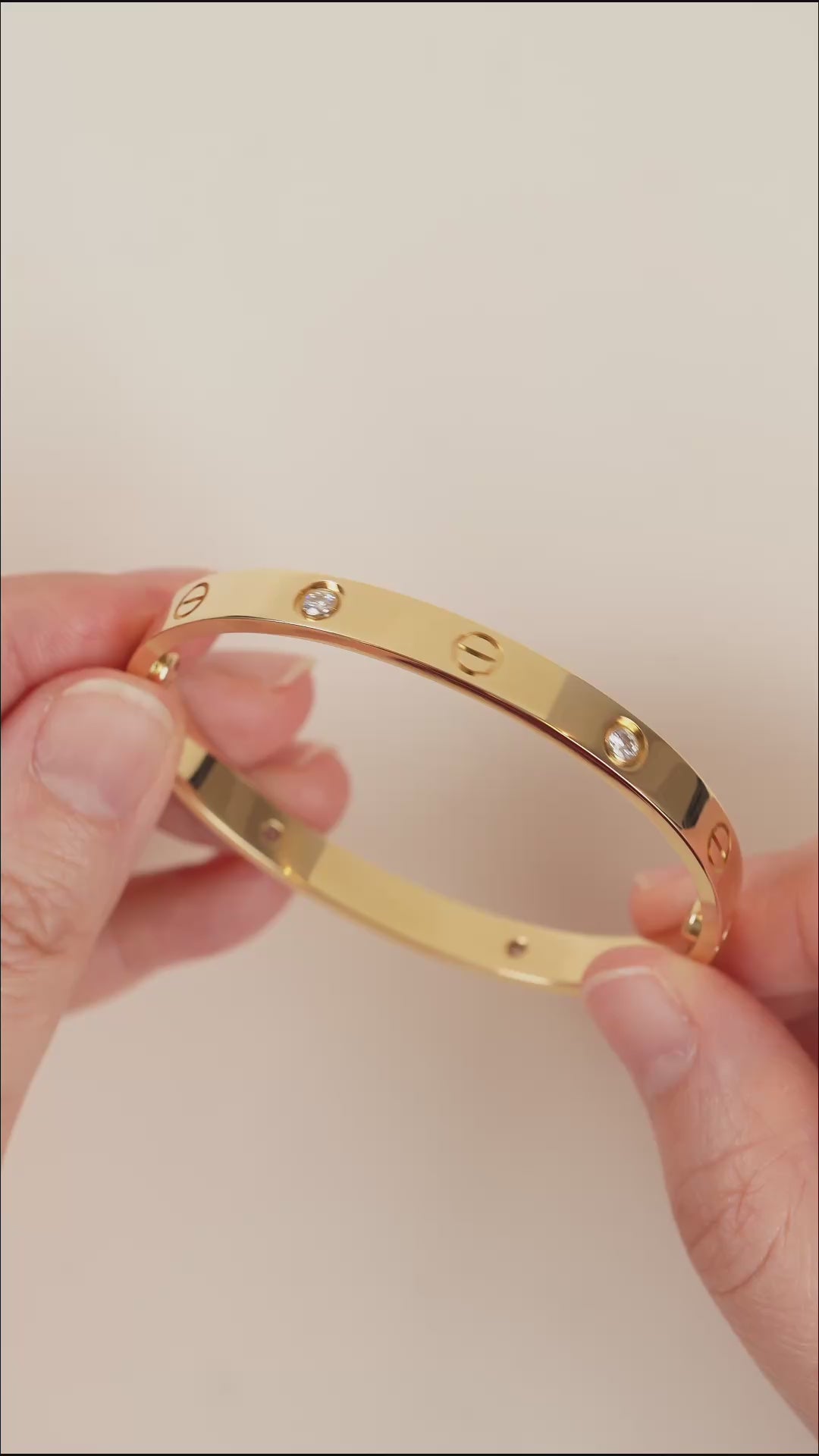 preowned cartier love bracelet 4 diamond 