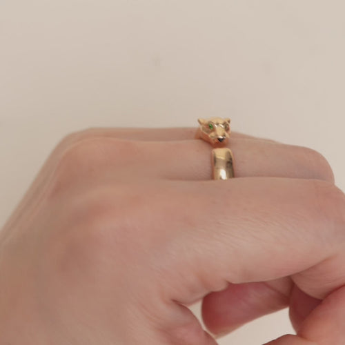 Preloved Cartier Panthère de Cartier Rose Gold Ring Size 55