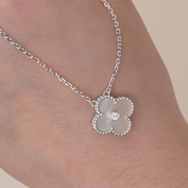 Van Cleef & Arpels Alhambra 2009 Holiday Pendant Mother of Pearl