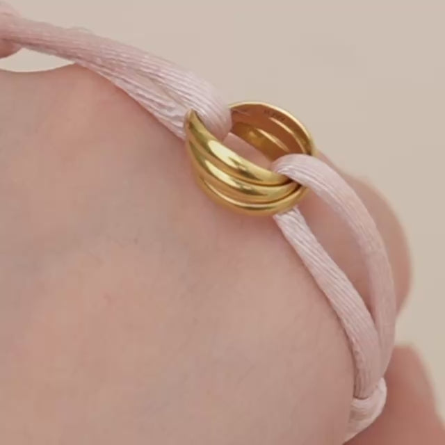 Second Hand Authentic Cartier Trinity Cord Bracelet 18K Yellow Gold