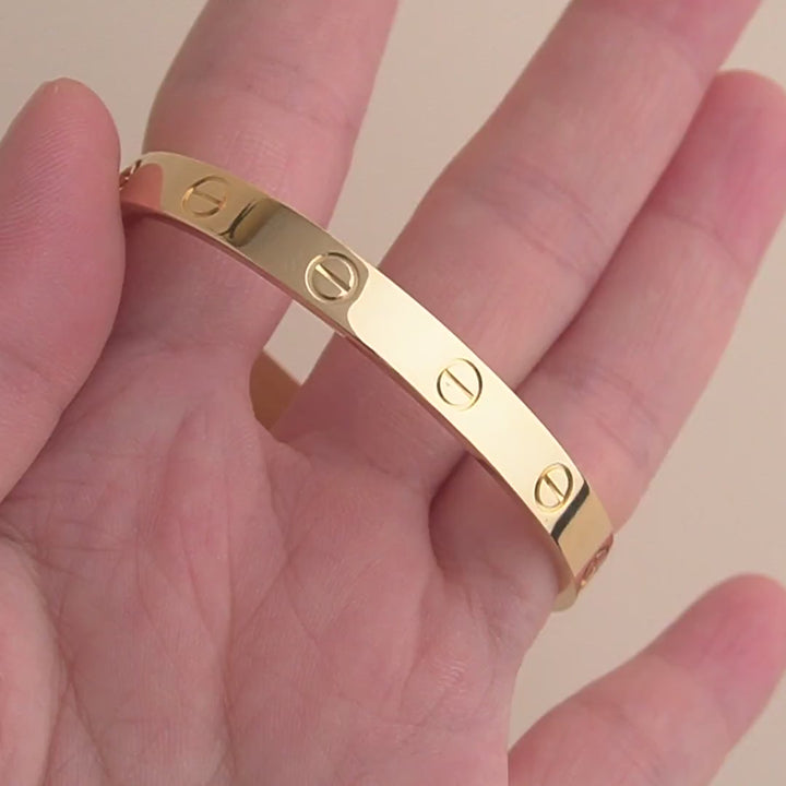 Cartier Love 18k Yellow Gold Bracelet Size 16