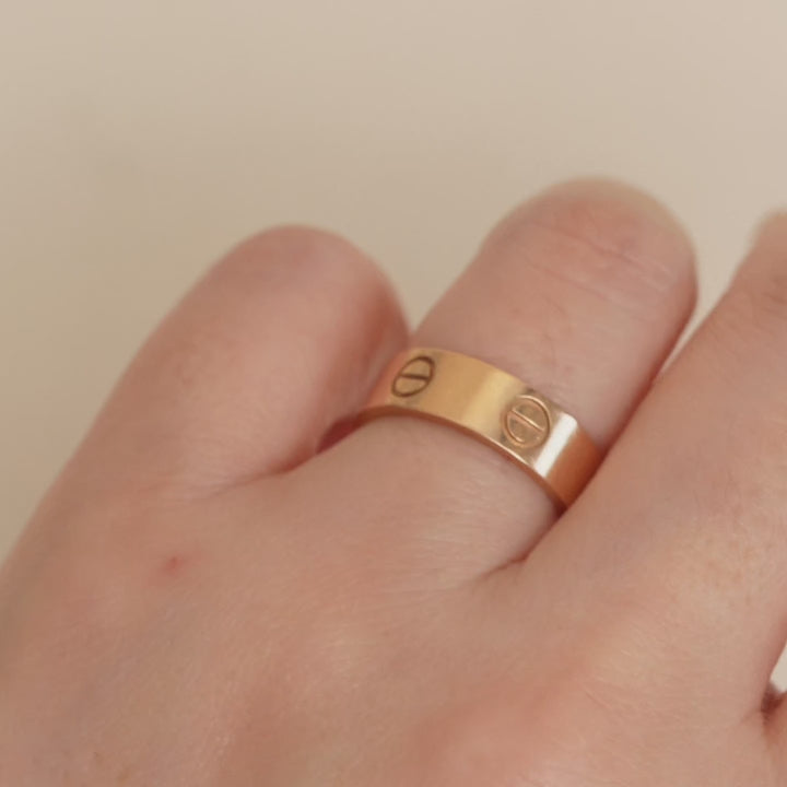 Cartier Love 18K Rose Gold Ring Size 52