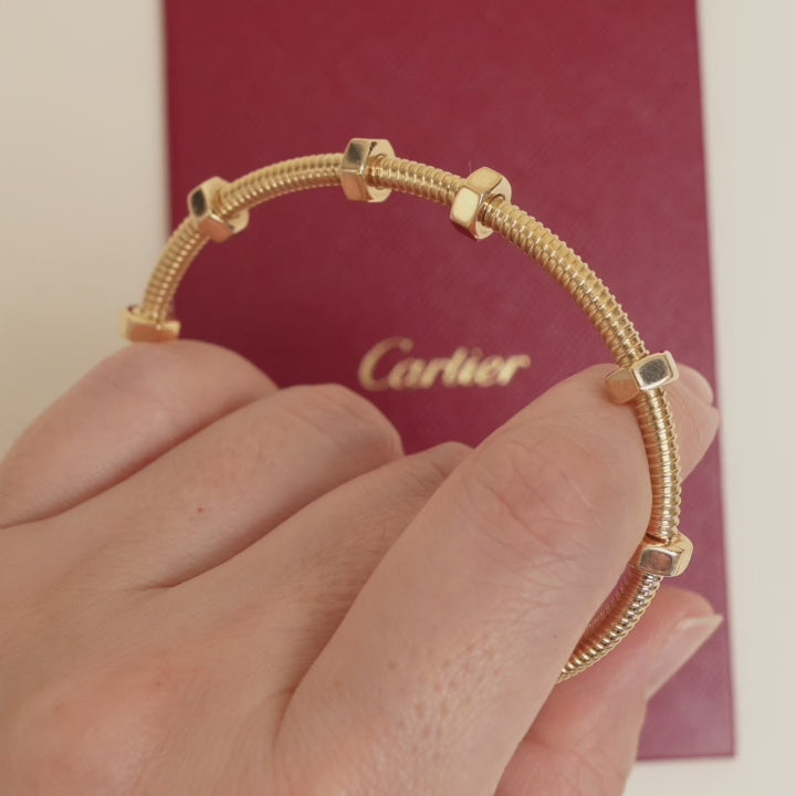 Cartier Ecrou de Cartier 18K Rose Gold Bracelet Size 18