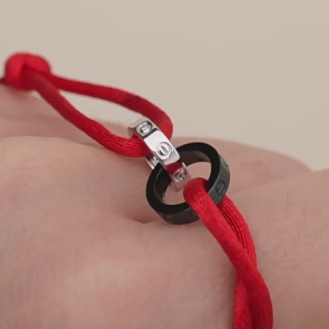 Second Hand Authentic Cartier Love Cord Bracelet Diamond Sèvres Porcelain 18k White Gold