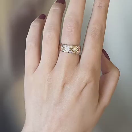 Chanel Small Rose Gold Diamond Coco Crush Ring