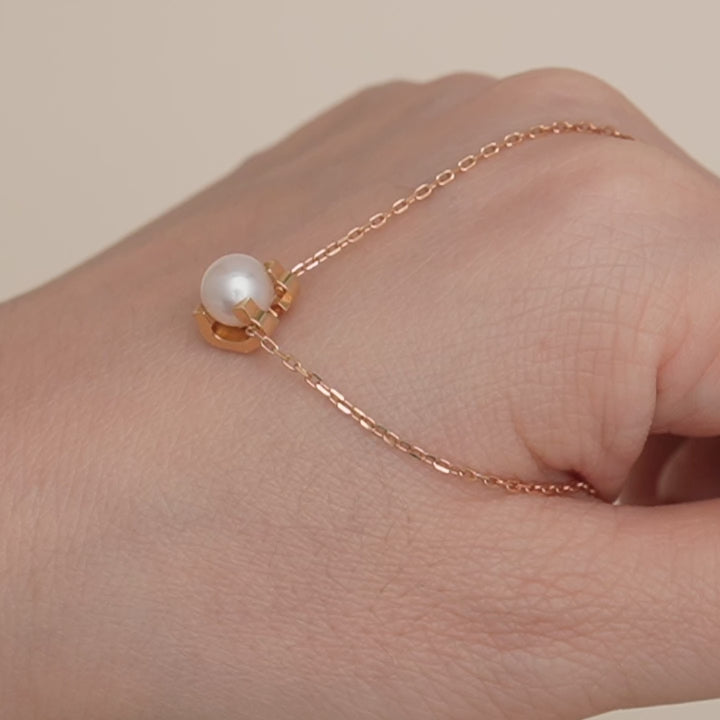 Preloved Authentic Full set Cartier C de Cartier Necklace Akoya Pearl 18K Rose Gold