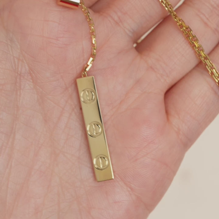 Cartier Love 18k Yellow Gold Long Tassels Pendant Necklace