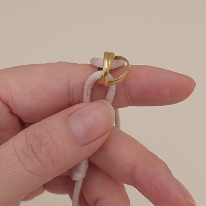 Preowned Authentic Cartier Trinity Cord Bracelet 18K Yellow Gold