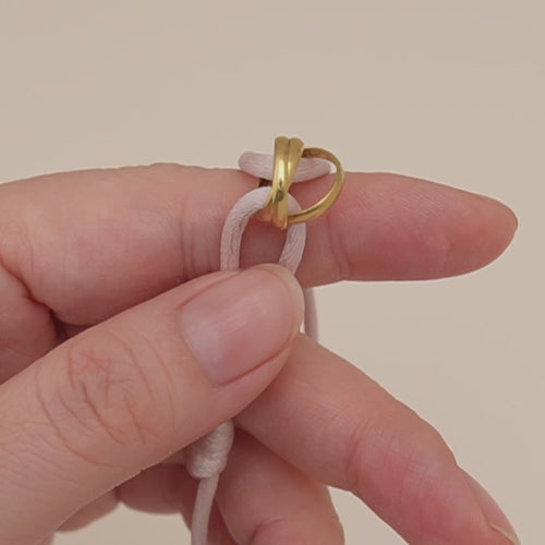 Preowned Authentic Cartier Trinity Cord Bracelet 18K Yellow Gold