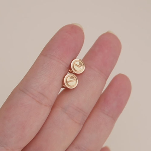 Preowned Cartier Love 18K Rose Gold Stud Earrings