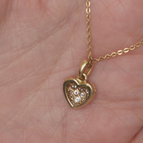 Cartier Yellow Gold Diamond Heart Pendant