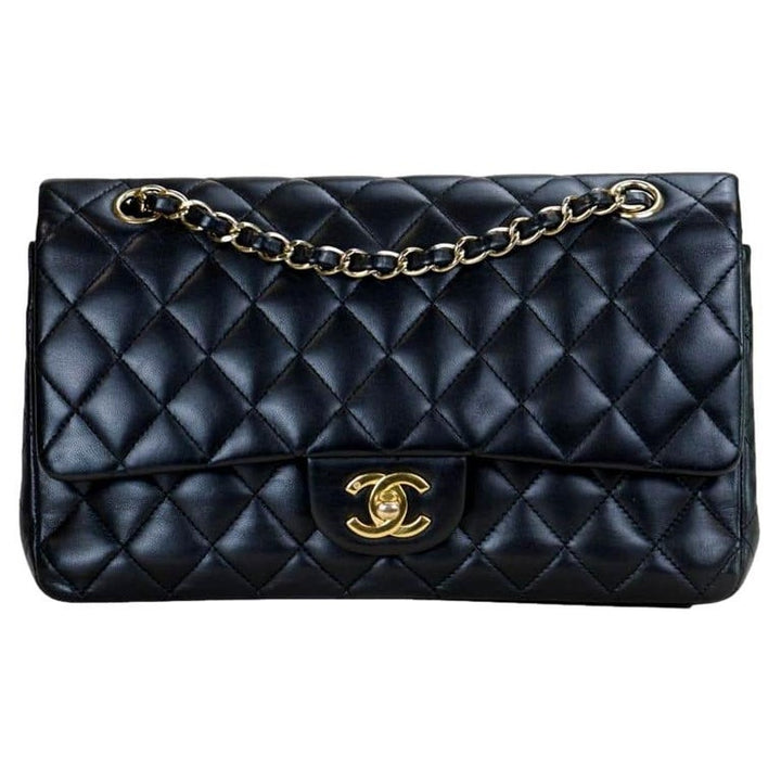 Chanel Medium Double Classic Flap Lambskin GHW Bag