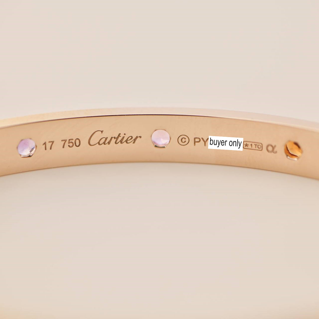 Cartier Love Bracelet Multi Gem Rainbow Rose Gold