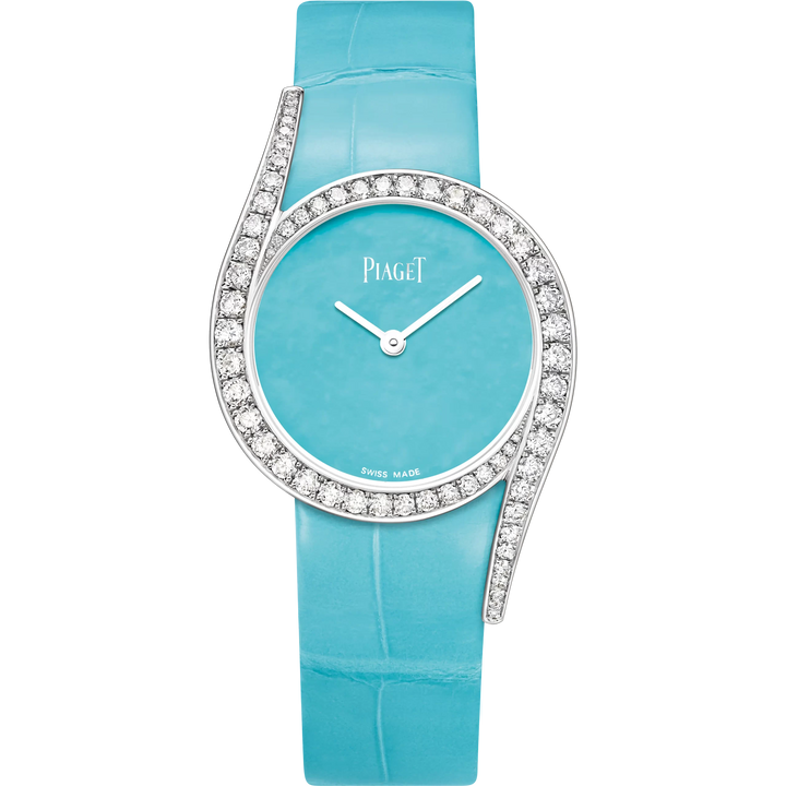 Piaget Limelight Gala Turquoise Dial Diamond Turquoise Leather Strap Women's Watch G0A43161