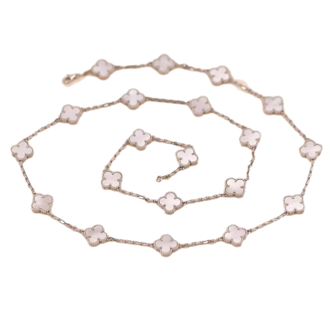 Van Cleef & Arpels Vintage Alhambra 20 Motifs Mother of Pearl Long Necklace