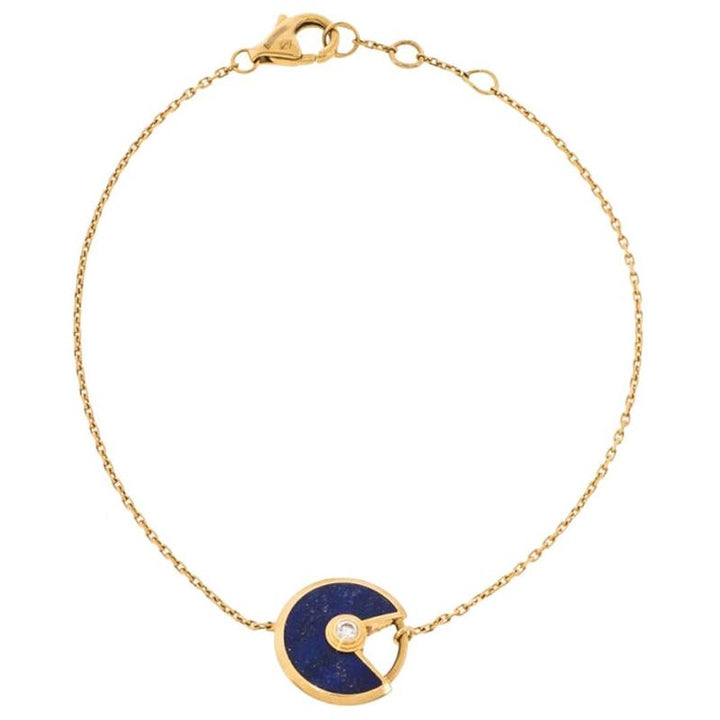 Cartier Amulette de Cartier 18K Yellow Gold Lapis Lazuli Bracelet