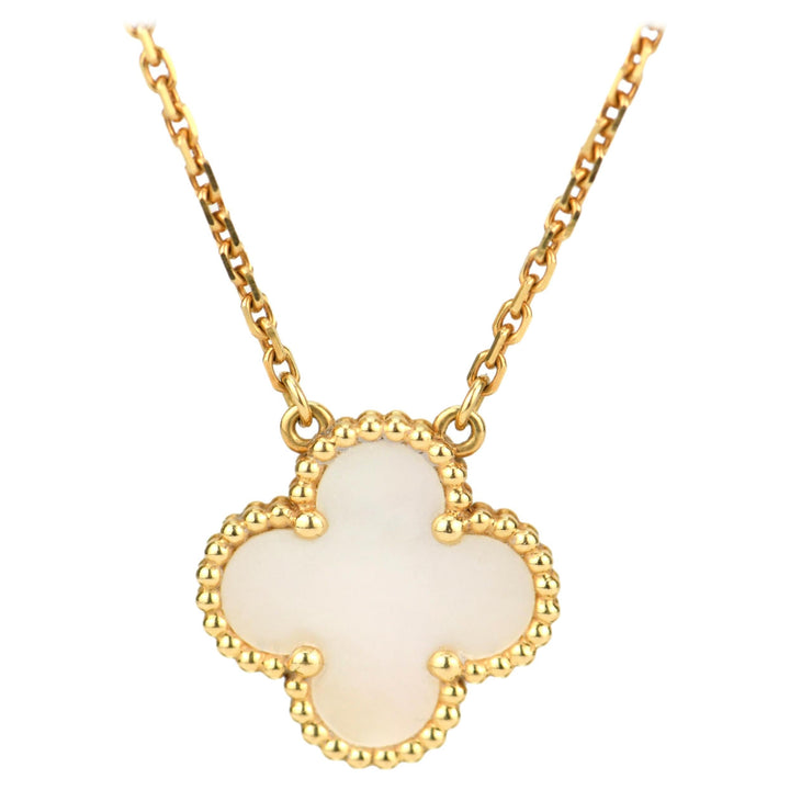 Van Cleef & Arpels Mother of Pearl Alhambra Pendant Necklace