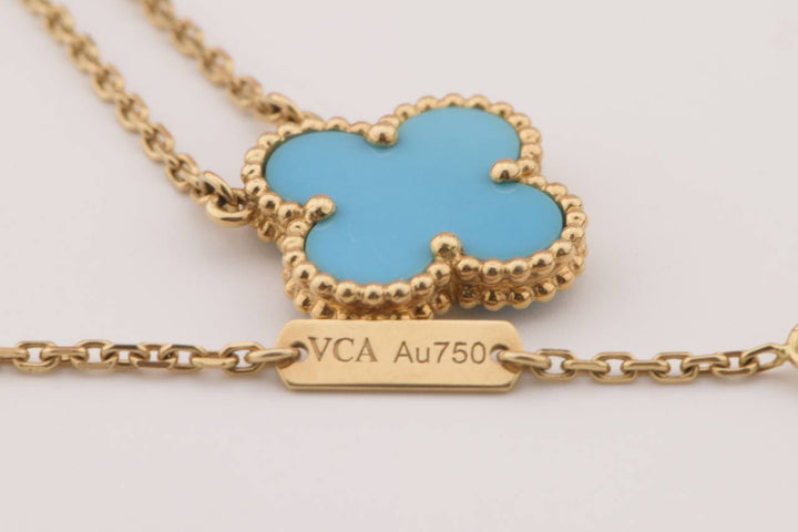 Pre-owned VCA Turquoise Necklace