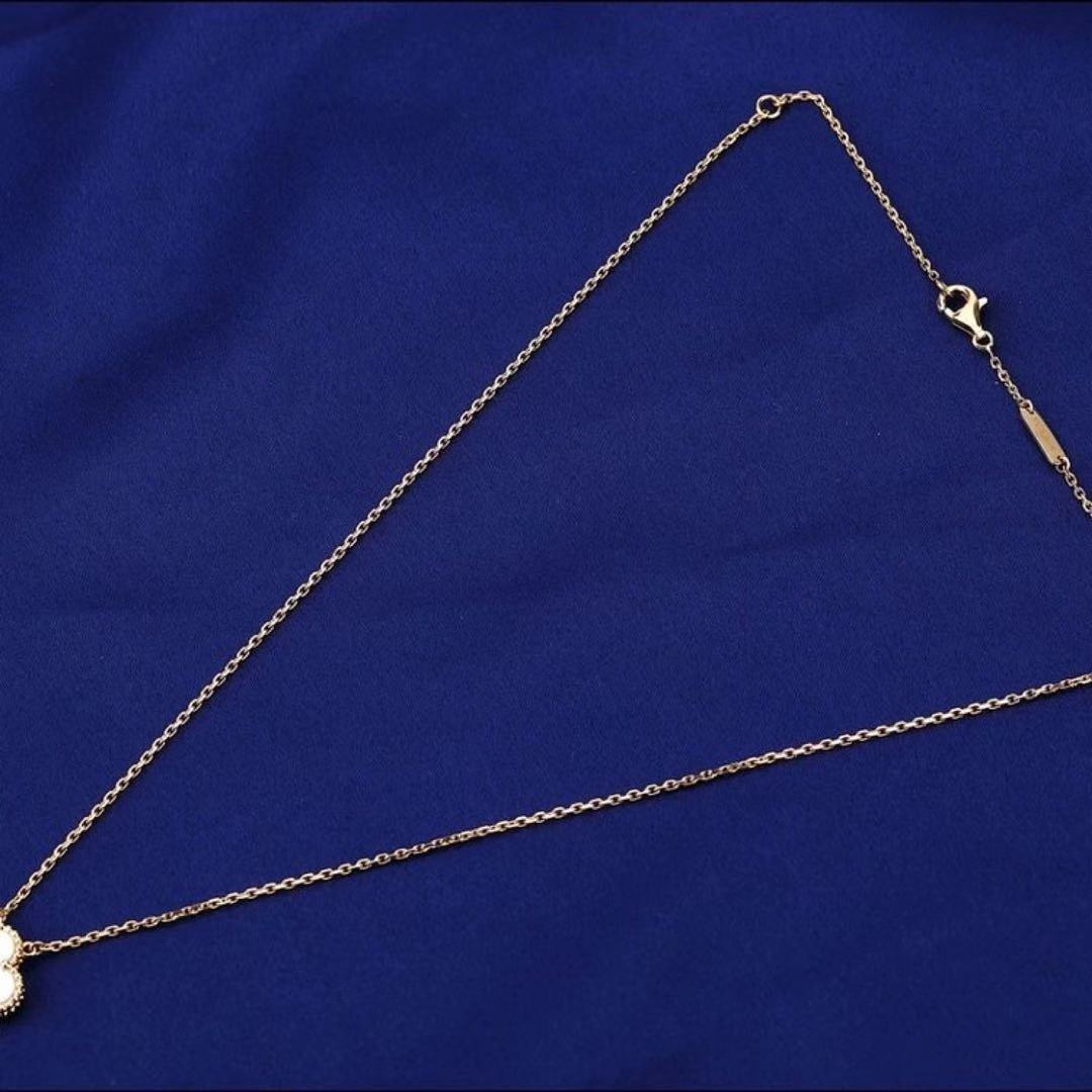 Van Cleef & Arpels Vintage Alhambra 18K Mother of Pearl Pendant Necklace-SOLD