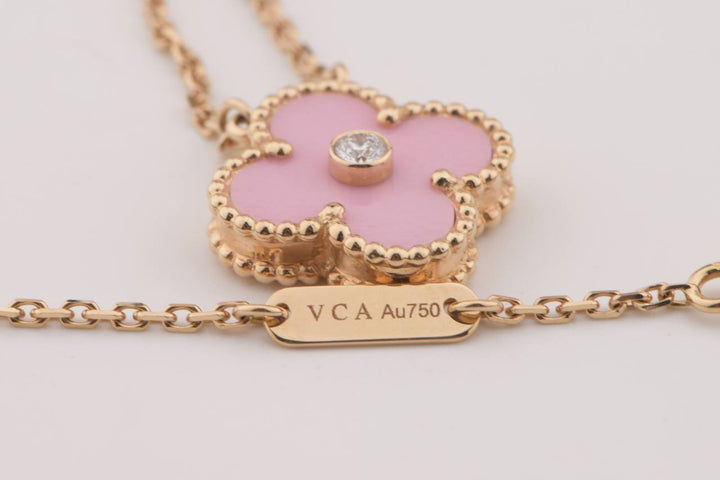 Pre-owned VCA Diamond-Porcelain Necklace