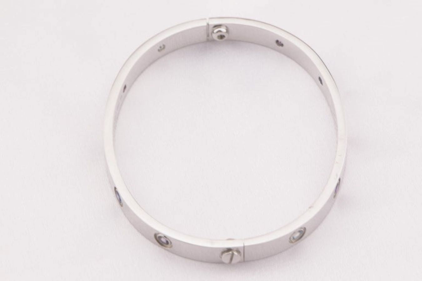 18k White Gold Diamond Love Bracelet | Authentic & Vintage | ReSEE