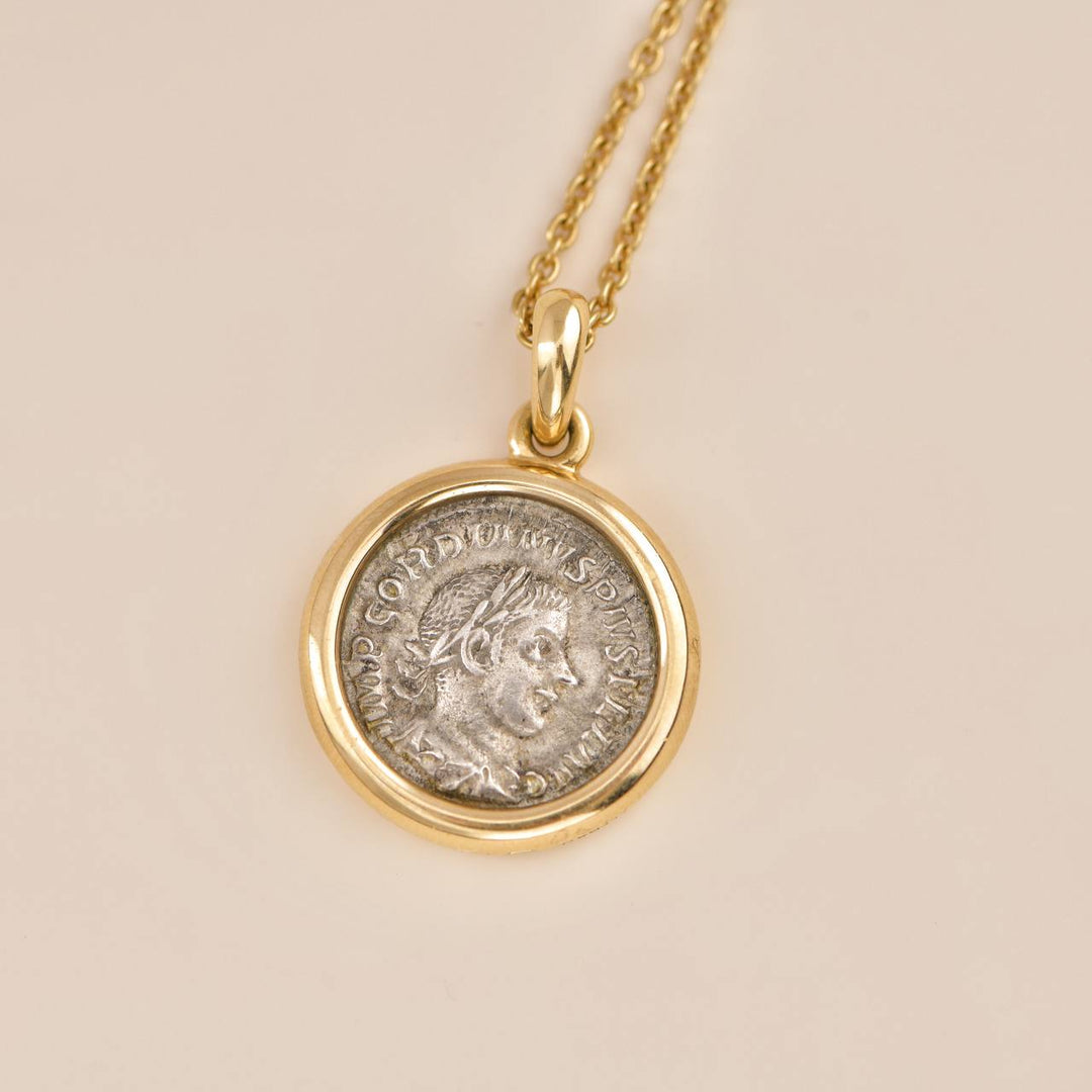 Bulgari MONETE Yellow Gold Coin Pendant Necklace