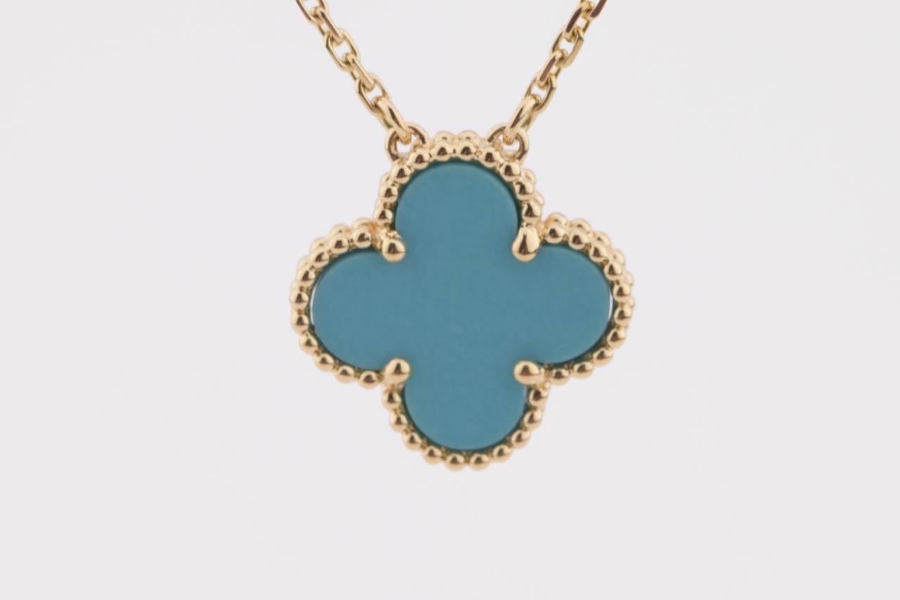 Van cleef arpels turquoise on sale alhambra