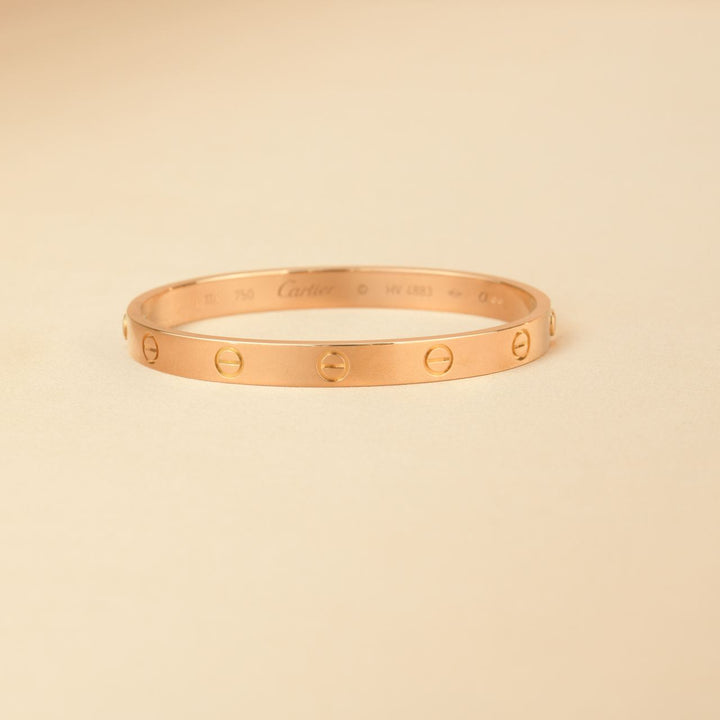 Cartier Love 18K Rose Gold Bracelet Size 17