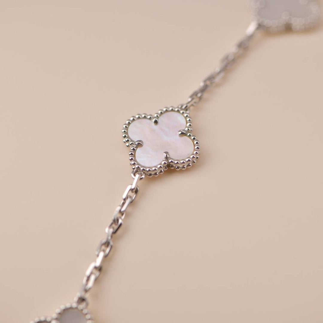 Van Cleef & Arpels Vintage Alhambra 20 Motifs Mother of Pearl Long Necklace