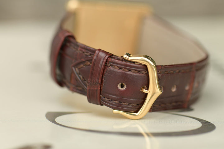 Cartier Tank Louis 18k Yellow Gold Leather Strap Watch W1529756