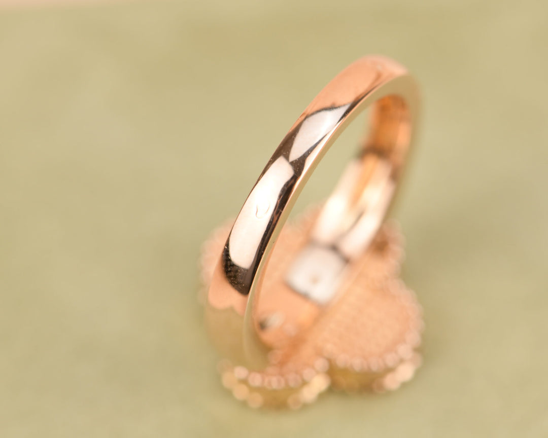 Van Cleef & Arpels Alhambra 18k Rose Gold Diamond Ring