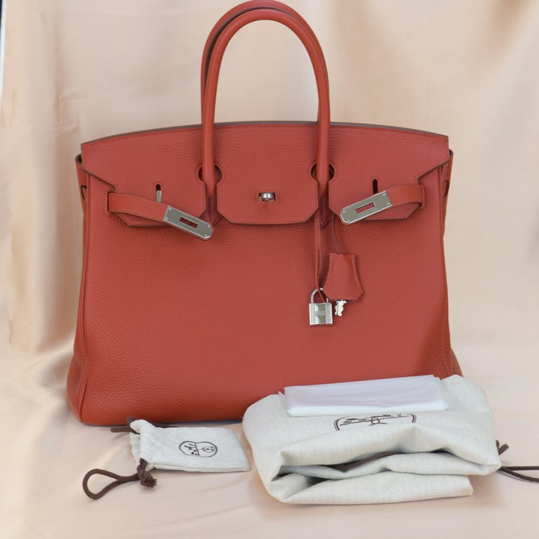 Hermès Red Togo Leather Birkin 35cm with Gold Hardware