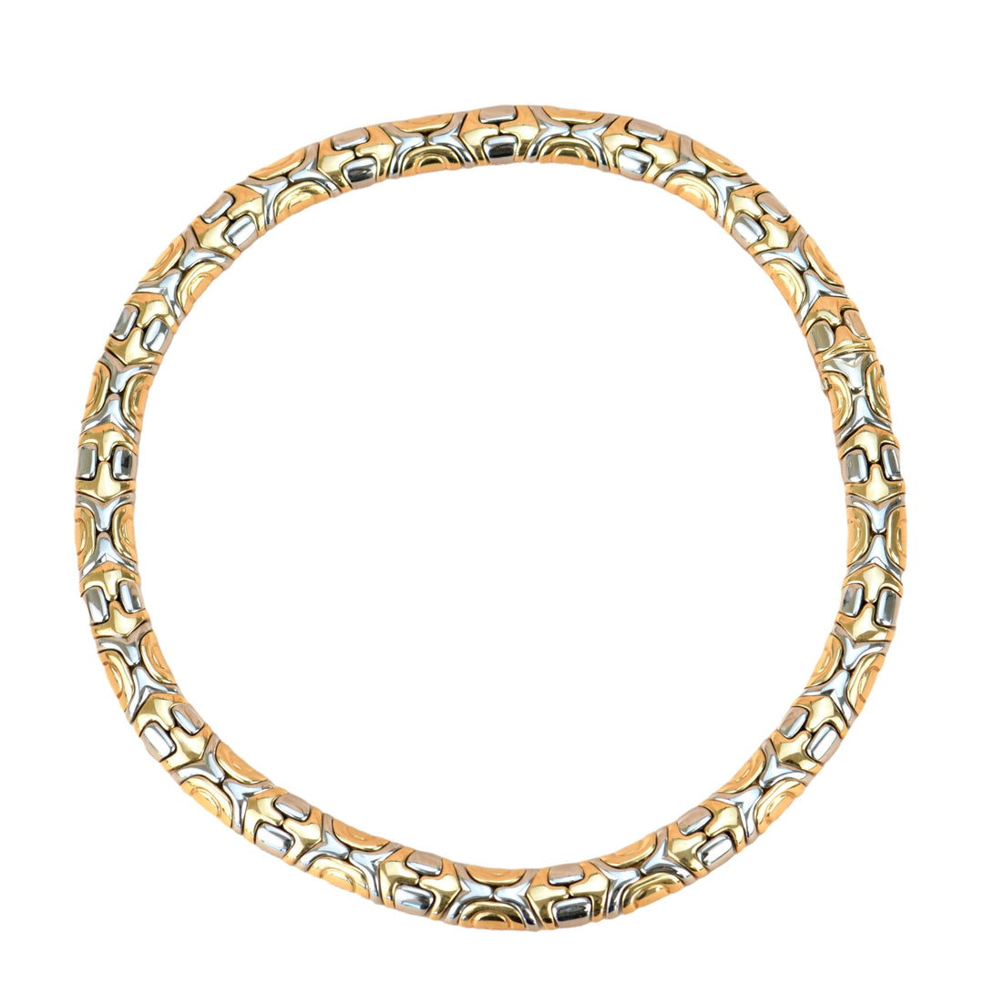 Bvlgari Alveare Gold and Steel Choker Necklace