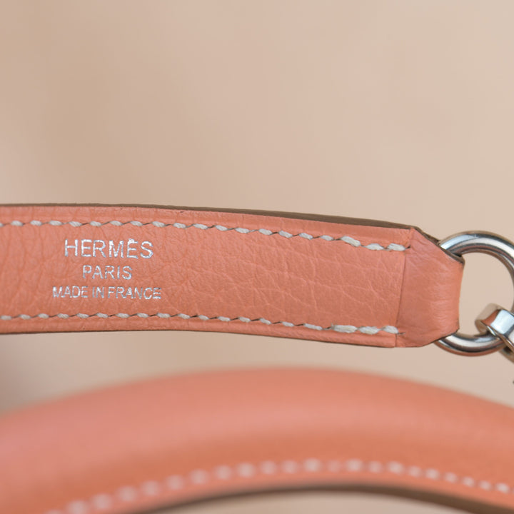 Hermès Kelly 32cm Crevette Togo Leather with Silver Hardware