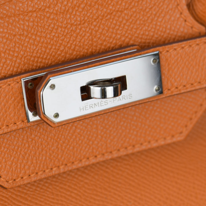 Hermes Birkin Handbag Orange Epsom with Palladium Hardware 35 – Dandelion  Antiques