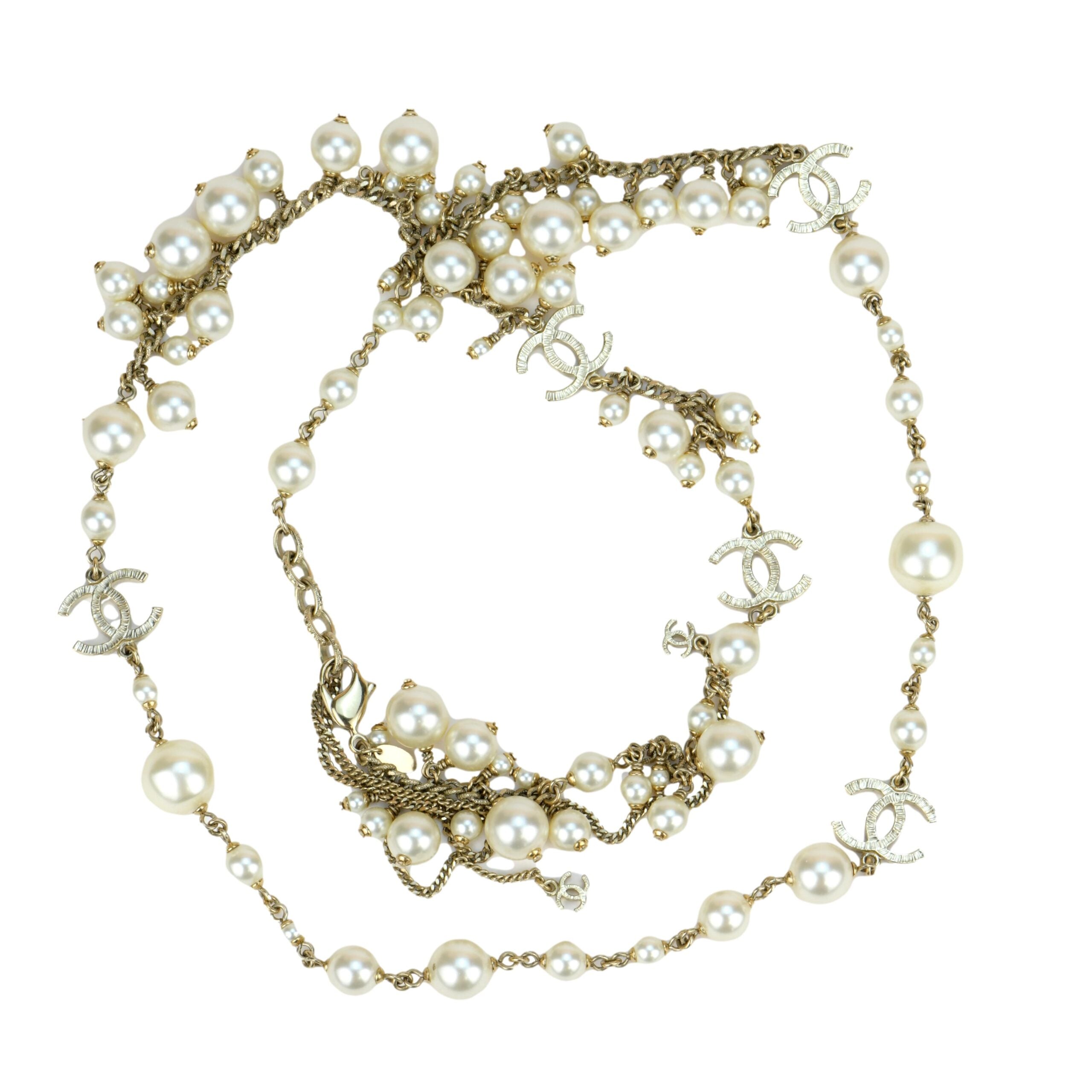 Faux Pearls on Textile Cord Necklaces - Large – Jianhui London