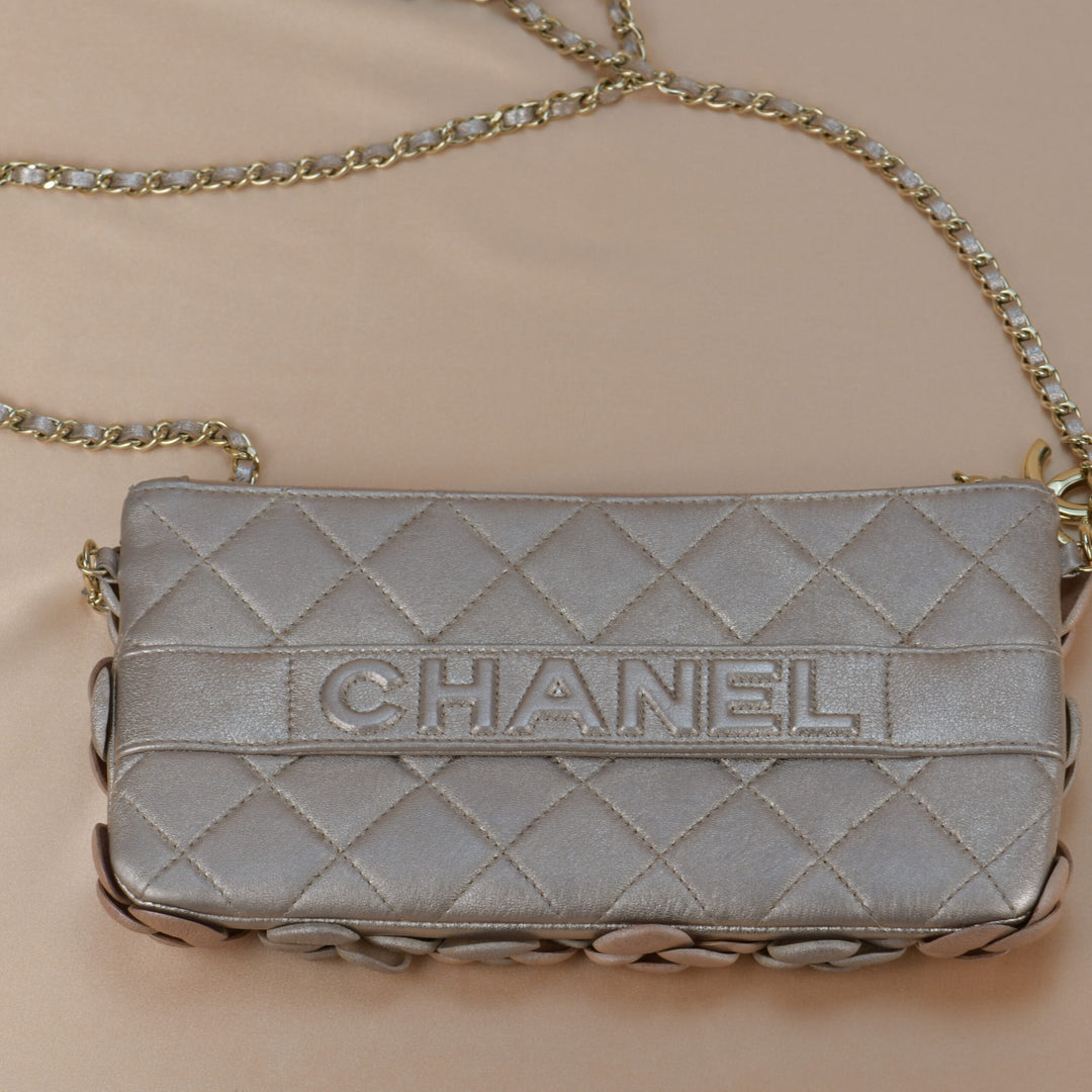 Chanel Limited Edition Camellia Embellished Lambskin Clutch with