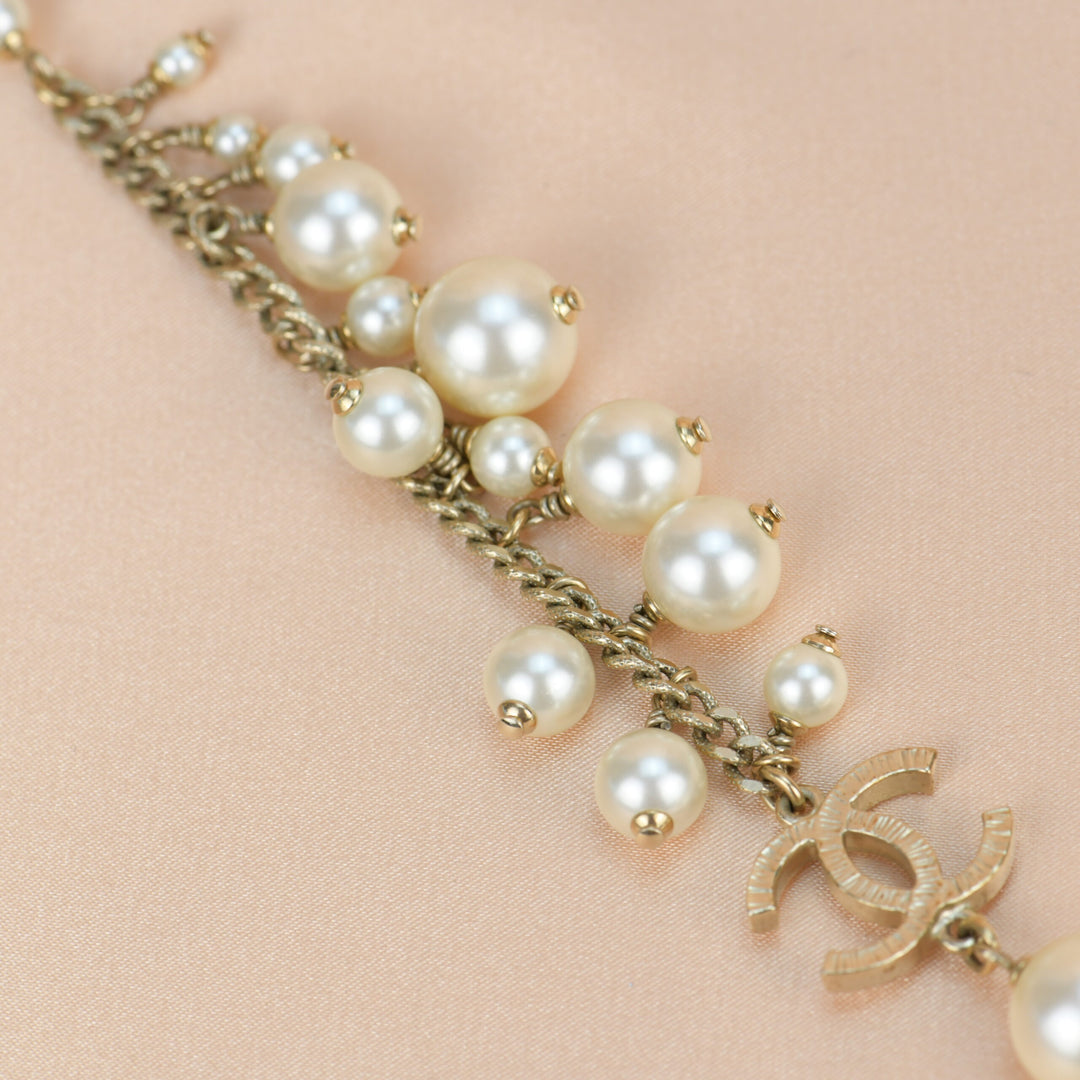 Chanel CC Pearl Sautoir Chain Necklace