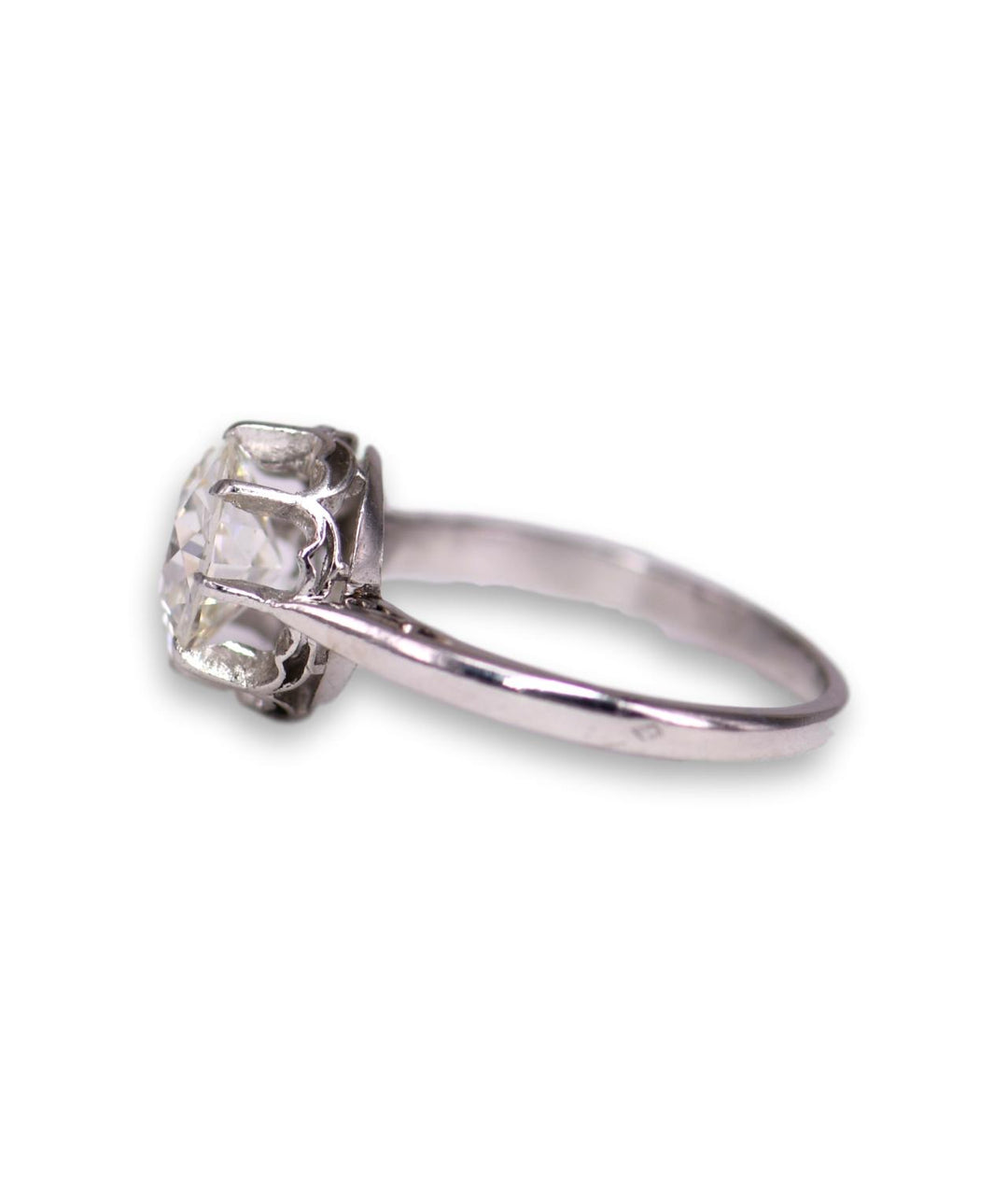Art Deco Old Cut Diamond Platinum Solitaire Ring